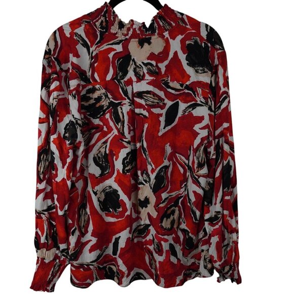 NIC+ZOE Petal Pop Top Size L Blouse Lightweight Patterned - Picture 3 of 7